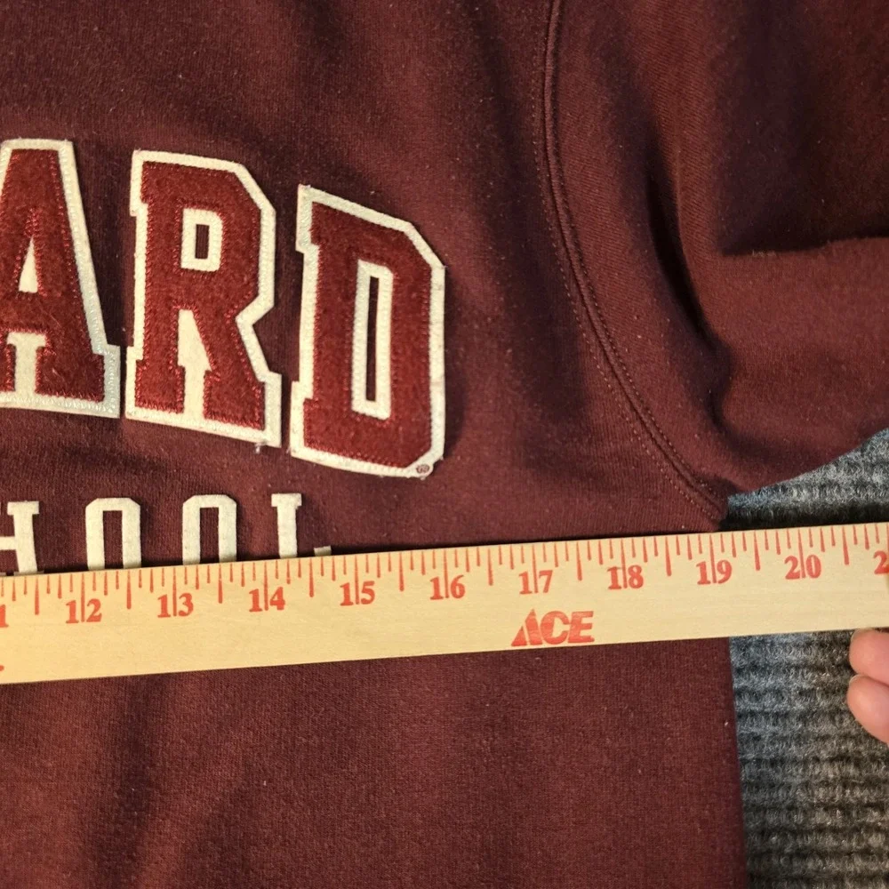 Harvard Law School Maroon Long Sleeve Sweatshirt Champion  Small Crimson